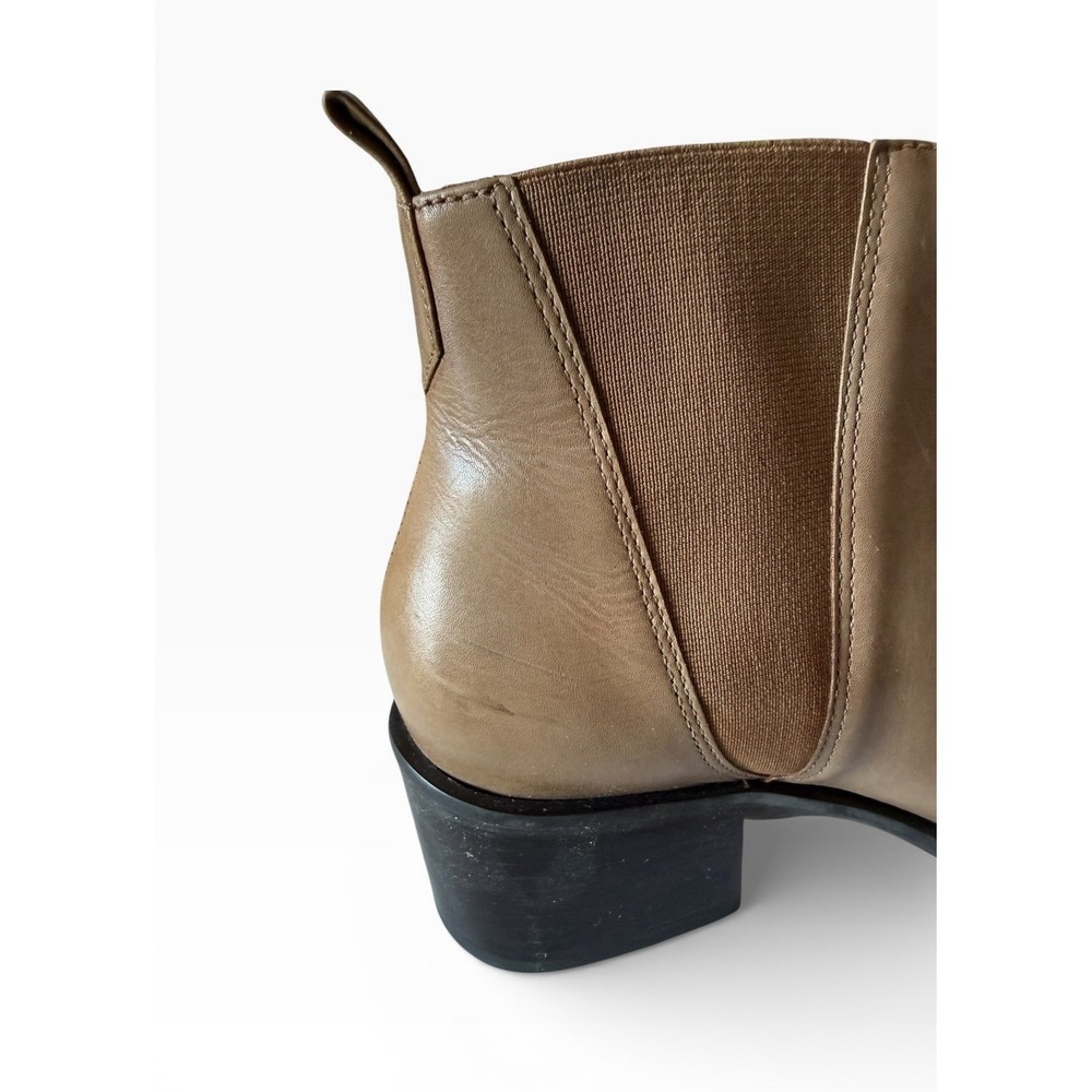 NICOLE Leather "Lake" Boots 2" Heel Women's US 7.5M Made In Brazil Original Box - Picture 9 of 13